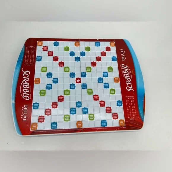 Scrabble Deluxe Edition Portable Game - Blue - Picture 2 of 8